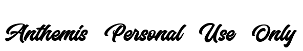 Anthemis Personal Use Only Font Image