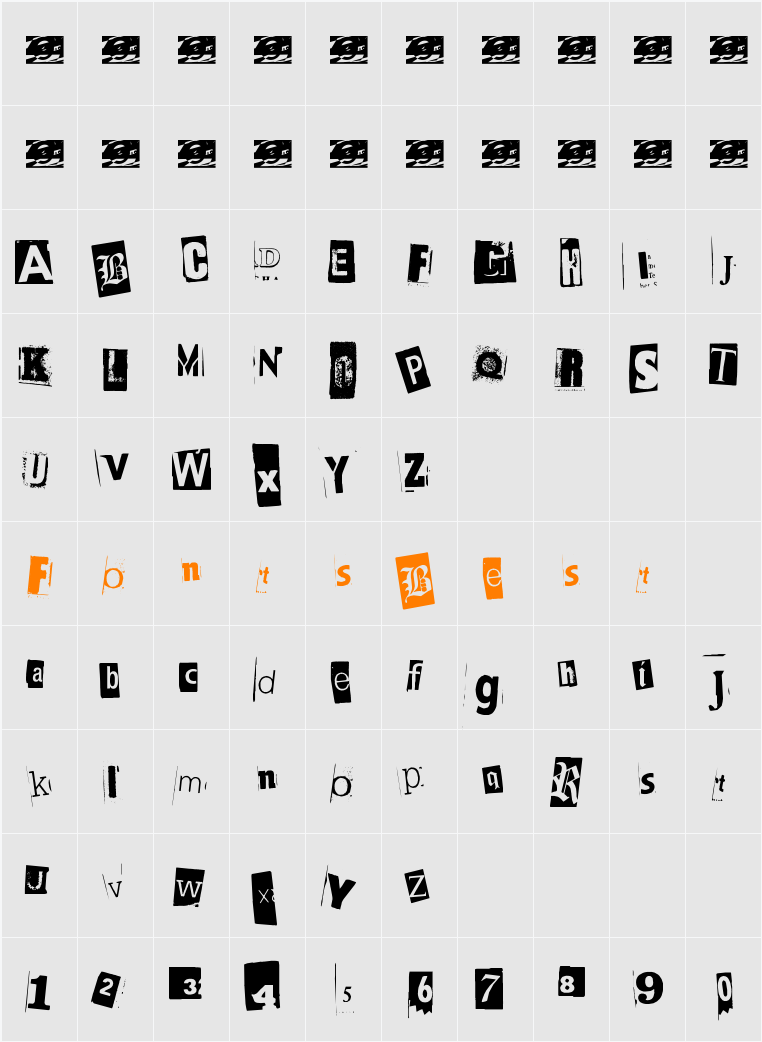 BlackCasper Character Map