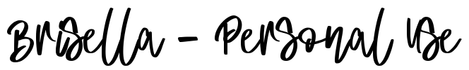 Brisella - Personal Use Font Image