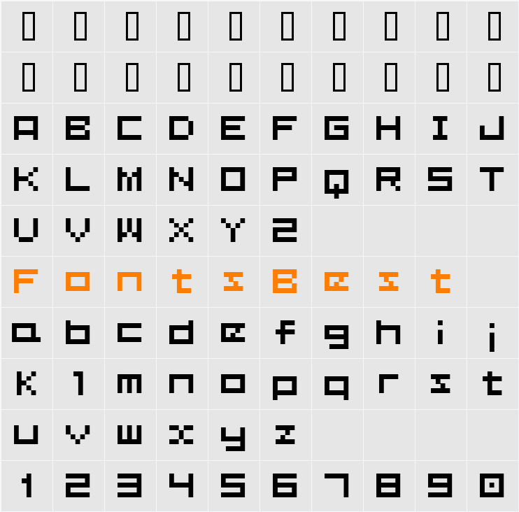 BM plain Character Map