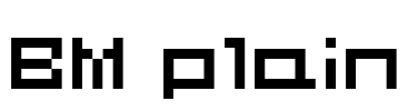 BM plain Font Image