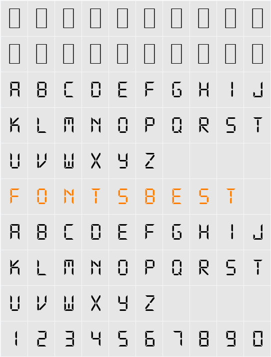 DS-Digital Character Map