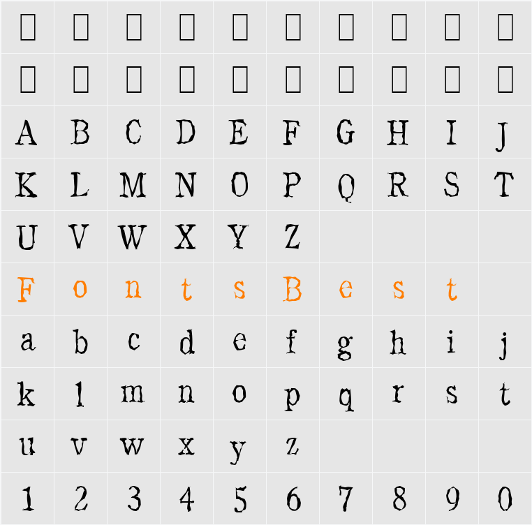 DanielBeckerRandom-Xlight Character Map