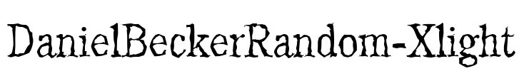 DanielBeckerRandom-Xlight Font Image