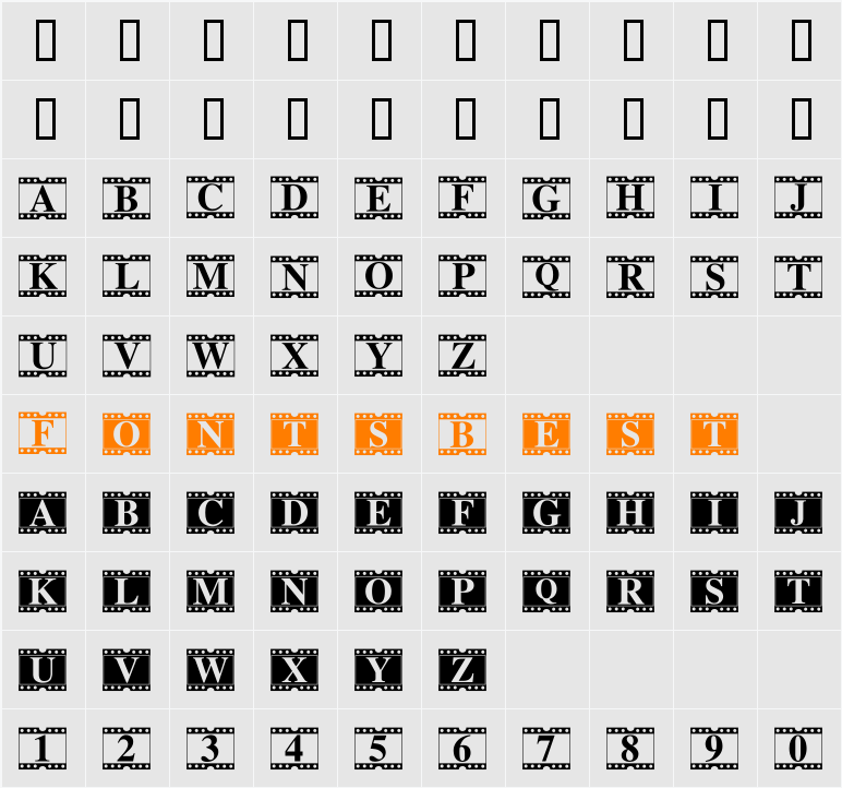 Movie Times Character Map