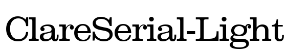 ClareSerial-Light Font Image
