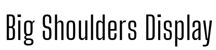 Big Shoulders Display Font Image