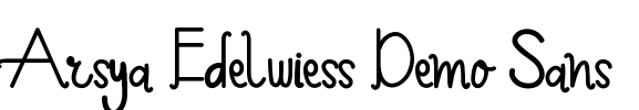 Arsya Edelwiess Demo Sans Font Image