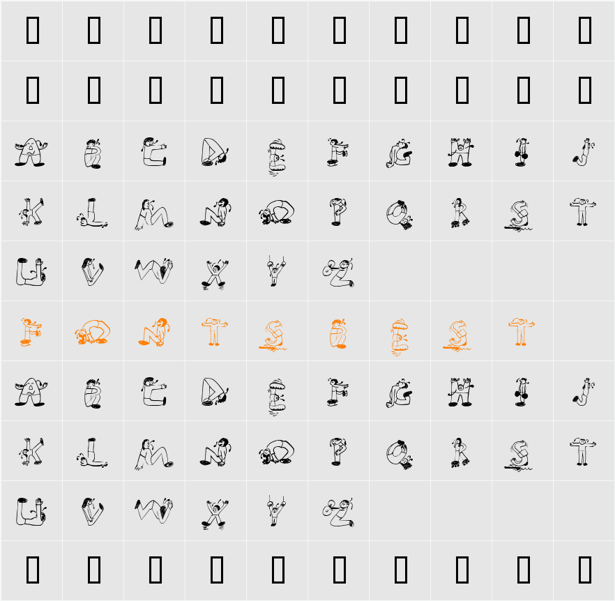 JI-Myelin Character Map