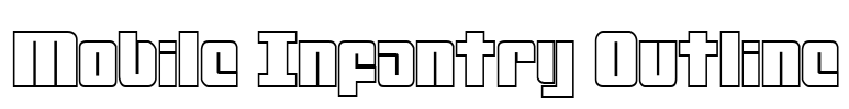 Mobile Infantry Outline Font Image