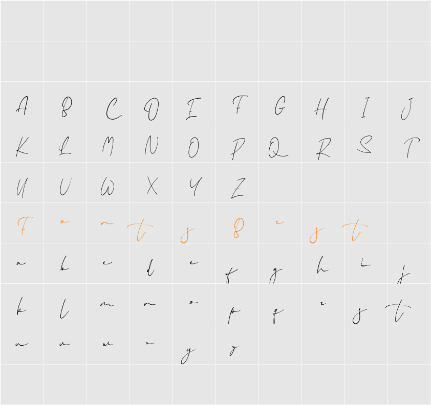 Baliosa FREE Character Map