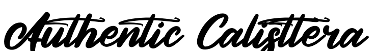 Authentic Calisttera Font Image