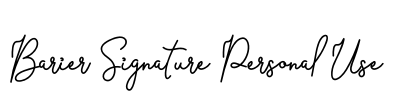 Barier Signature Personal Use Font Image