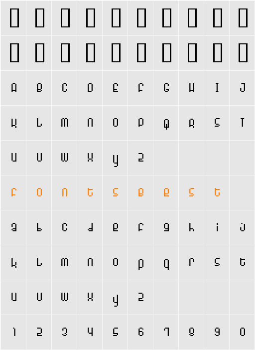 Monophonic Character Map