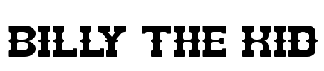 BILLY THE KID Font Image