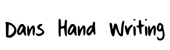 Dans Hand Writing Font Image