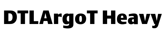 DTLArgoT Heavy Font Image