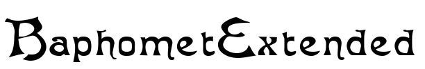 BaphometExtended Font Image