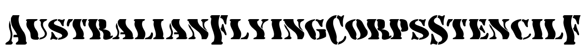 AustralianFlyingCorpsStencilF Font Image