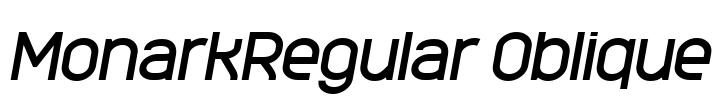 MonarkRegular Oblique Font Image