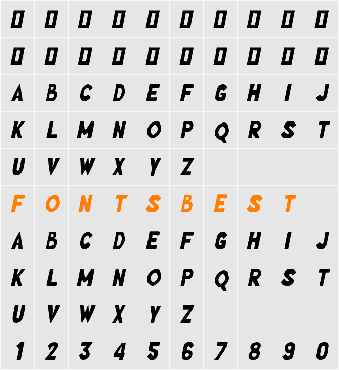 Opsilon Character Map
