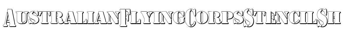 AustralianFlyingCorpsStencilSh Font Image