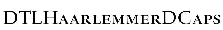 DTLHaarlemmerDCaps Font Image