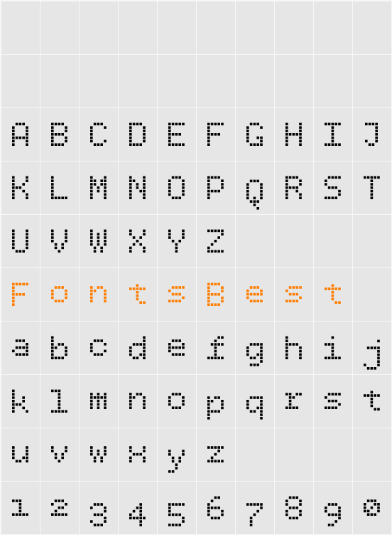 BPdotsSquares Character Map
