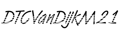 DTCVanDijkM21 Font Image