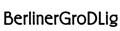 BerlinerGroDLig Font Image