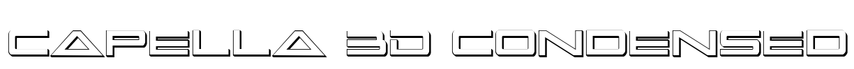 Capella 3D Condensed Font Image