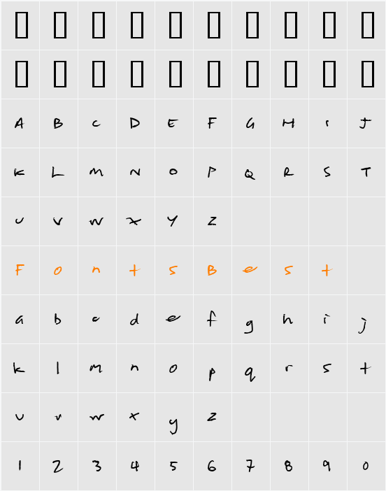 JI-Nitros Character Map