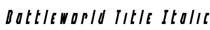 Battleworld Title Italic Font Image