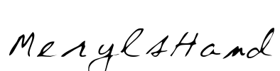 MerylsHand Font Image