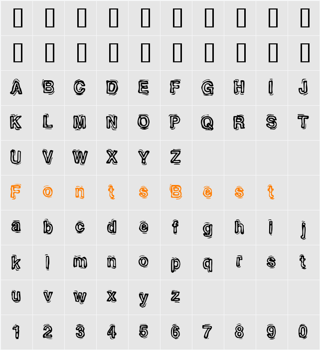 Motherlode Stripped AOE Character Map