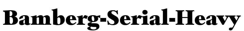 Bamberg-Serial-Heavy Font Image