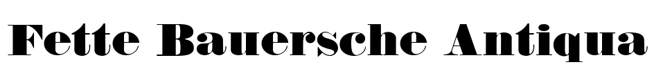 Fette Bauersche Antiqua Font Image