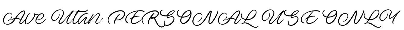 Ave Utan PERSONAL USE ONLY