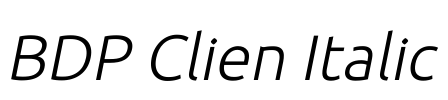 BDP Clien Italic Font Image