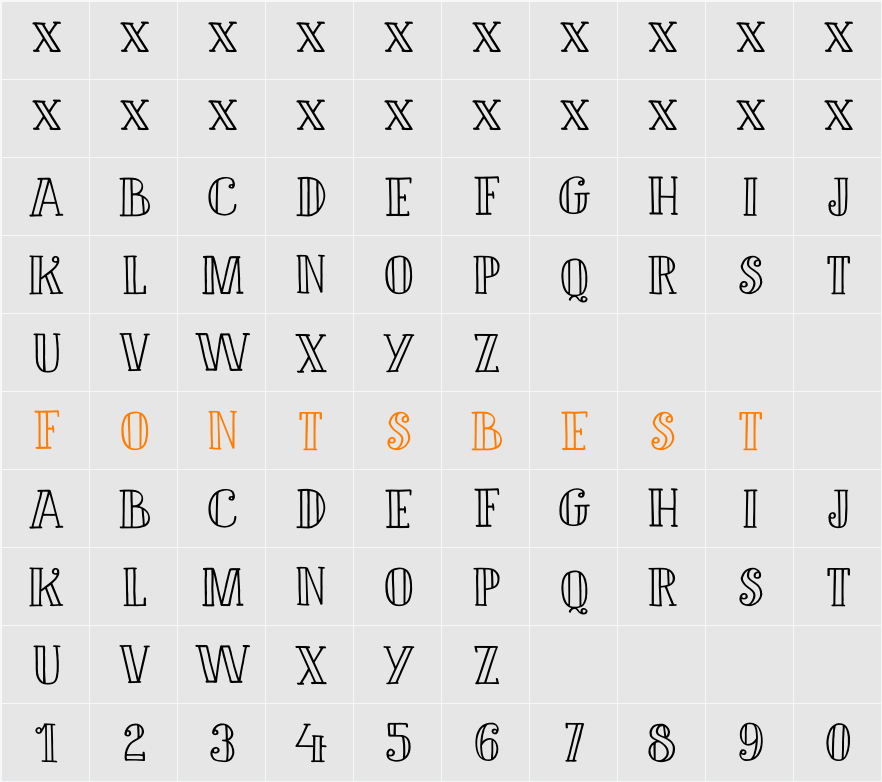 DK Douceur Character Map