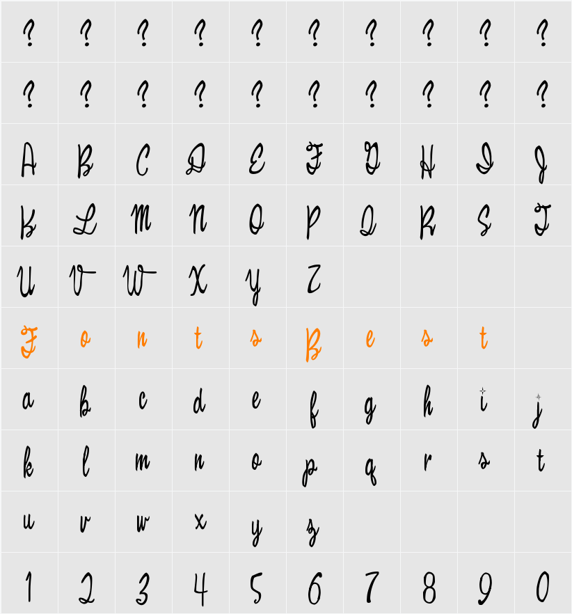 Bewicked Character Map