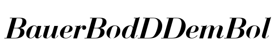 BauerBodDDemBol Font Image