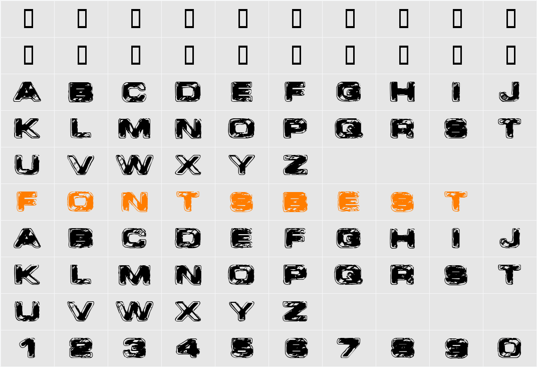 JI-Lamber Character Map
