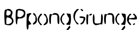 BPpongGrunge Font Image