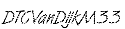 DTCVanDijkM33 Font Image
