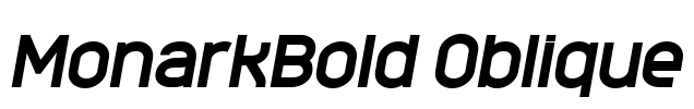 MonarkBold Oblique Font Image
