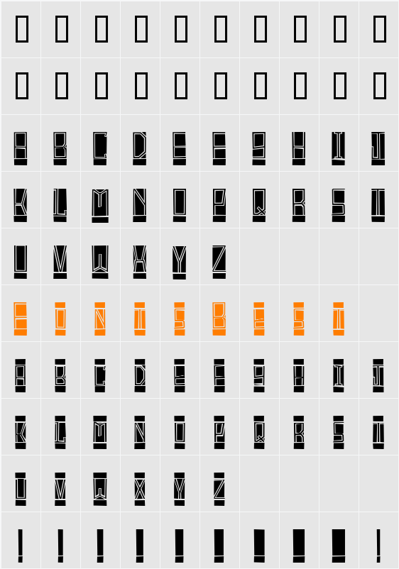 JI-Lamina Character Map