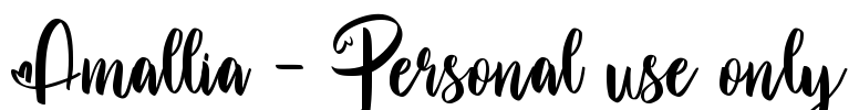 Amallia - Personal use only Font Image