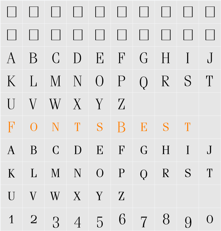 FerventSmc Character Map