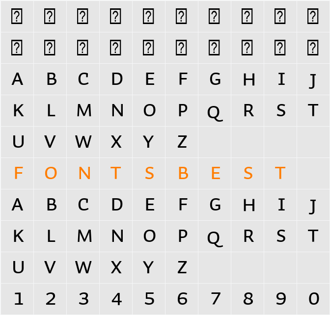 Auto 3 SmCp Character Map